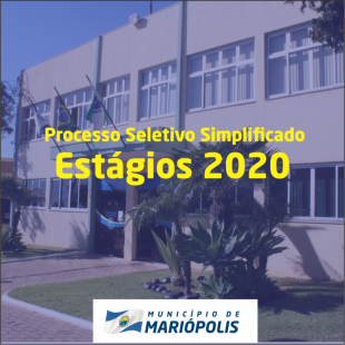 Município de Mariópolis abre inscrições para processo seletivo simplificado para estágios ano 2020