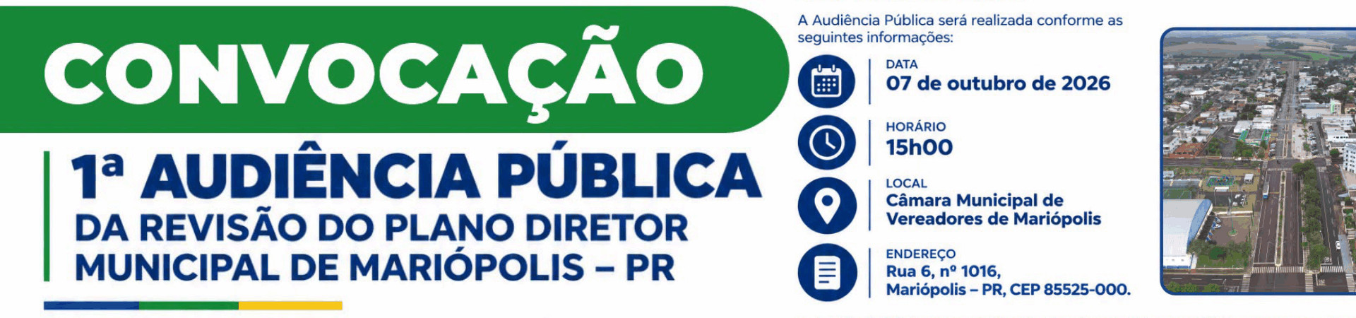 1ª AUDIÊNCIA PÚBLICA DA REVISÃO DO PLANO DIRETOR