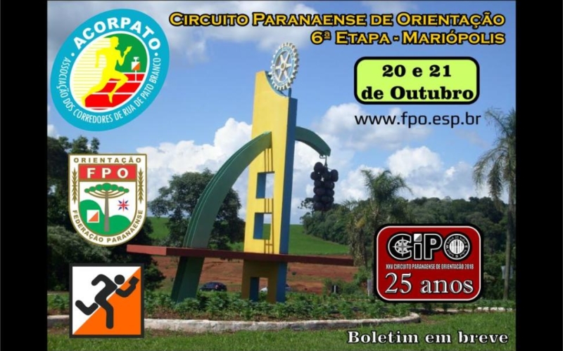 Município de Mariópolis receberá etapa do Circuito Paranaense de Corrida de Orientação