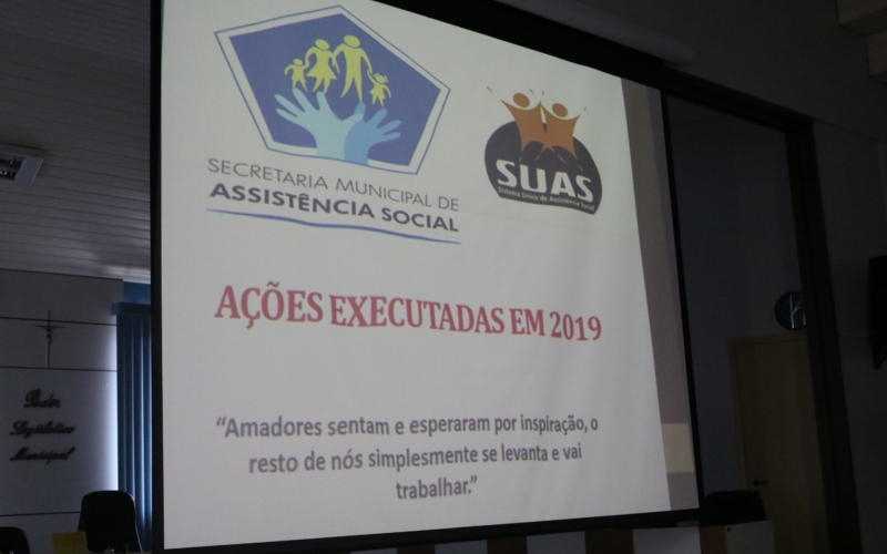 Departamento de Assistência Social realiza prestação de contas das ações e serviços de 2019