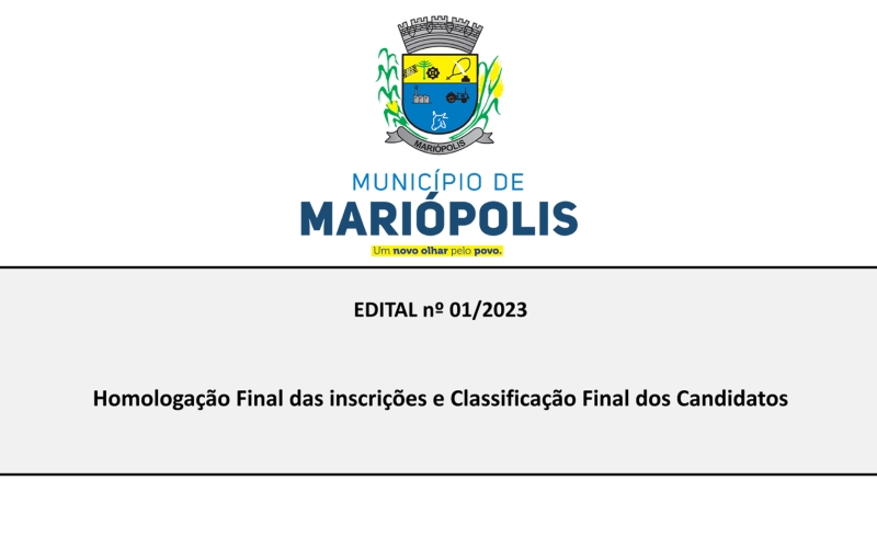 PSS 01/2023 MARIÓPOLIS- HOMOLOGAÇÃO FINAL.