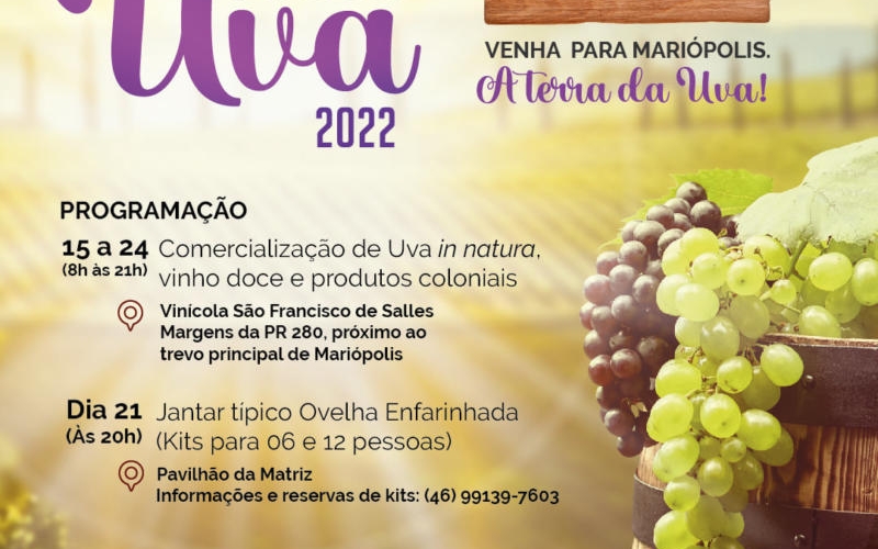 Programação da Feira da Uva 2022